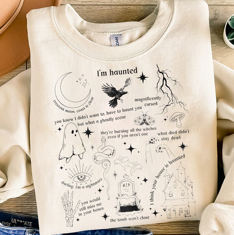 Halloween Shirt, Halloween Songs Shirt, Halloween Lyrics Shirt V9, Halloween Pumpkin Shirt, Spooky Season, Fall Season Shirt, Ghost Sweatshit