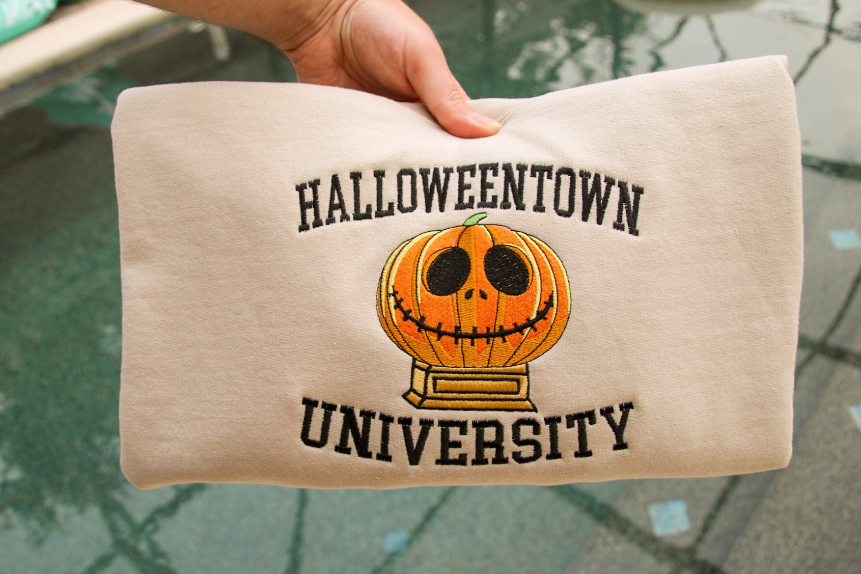 Halloweentown University Embroidered Sweater Inspired by Disney's Nightmare Before Christmas EMHA2408