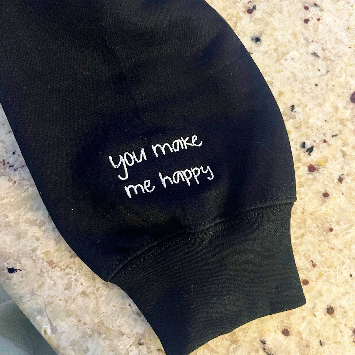 Handwritten Quote Sweatshirt/Hoodie Embroidered from Your Photo em1