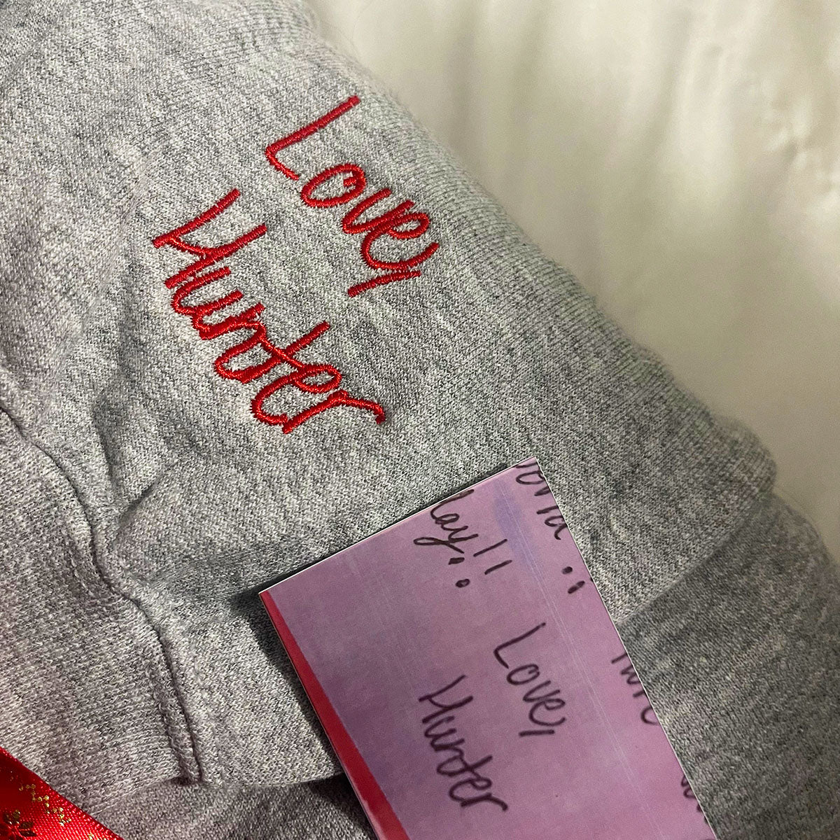 Handwritten Quote Sweatshirt/Hoodie Embroidered from Your Photo em1