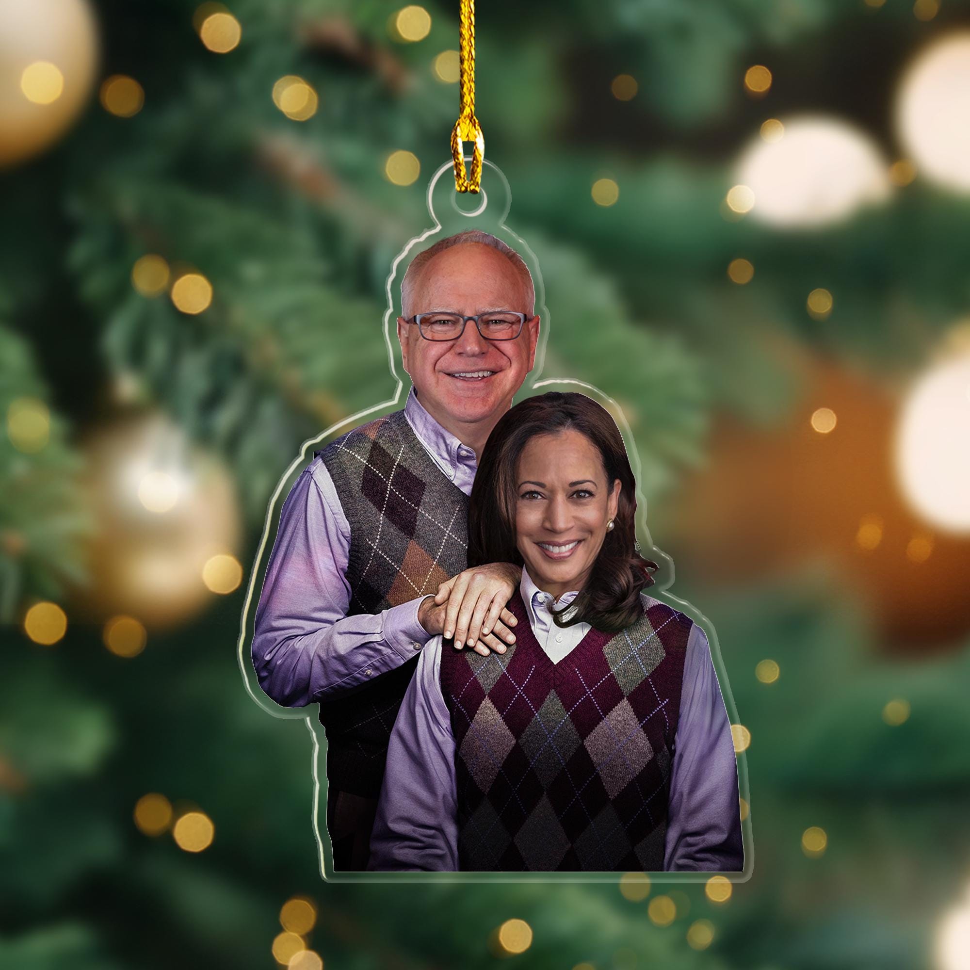 Harris Walz 2024 Ornament, Harris Walz Election Ornament, Kamala Harris 2024 for President Ornament, Harris Ornament, Political Ornament ORNO5