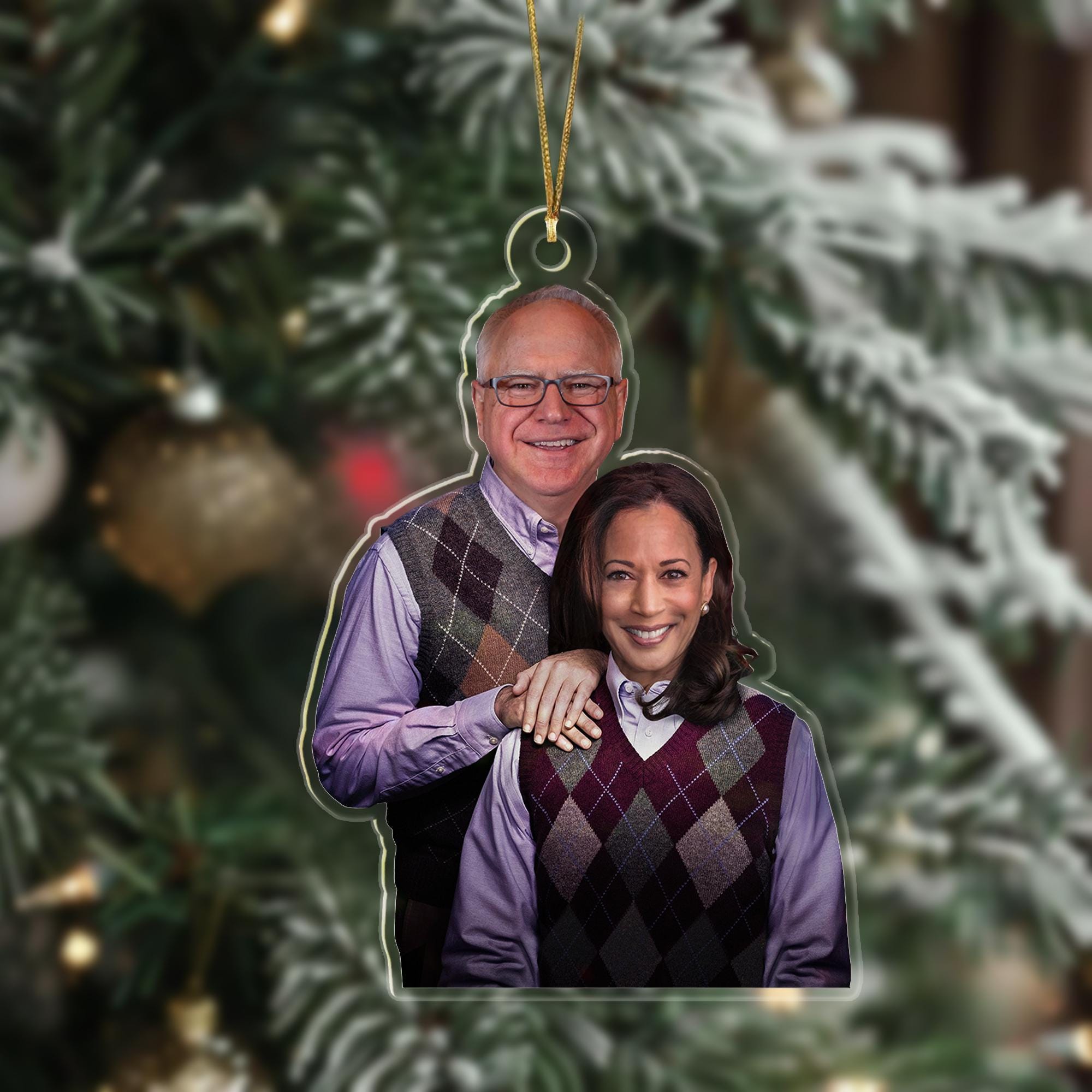 Harris Walz 2024 Ornament, Harris Walz Election Ornament, Kamala Harris 2024 for President Ornament, Harris Ornament, Political Ornament ORNO5