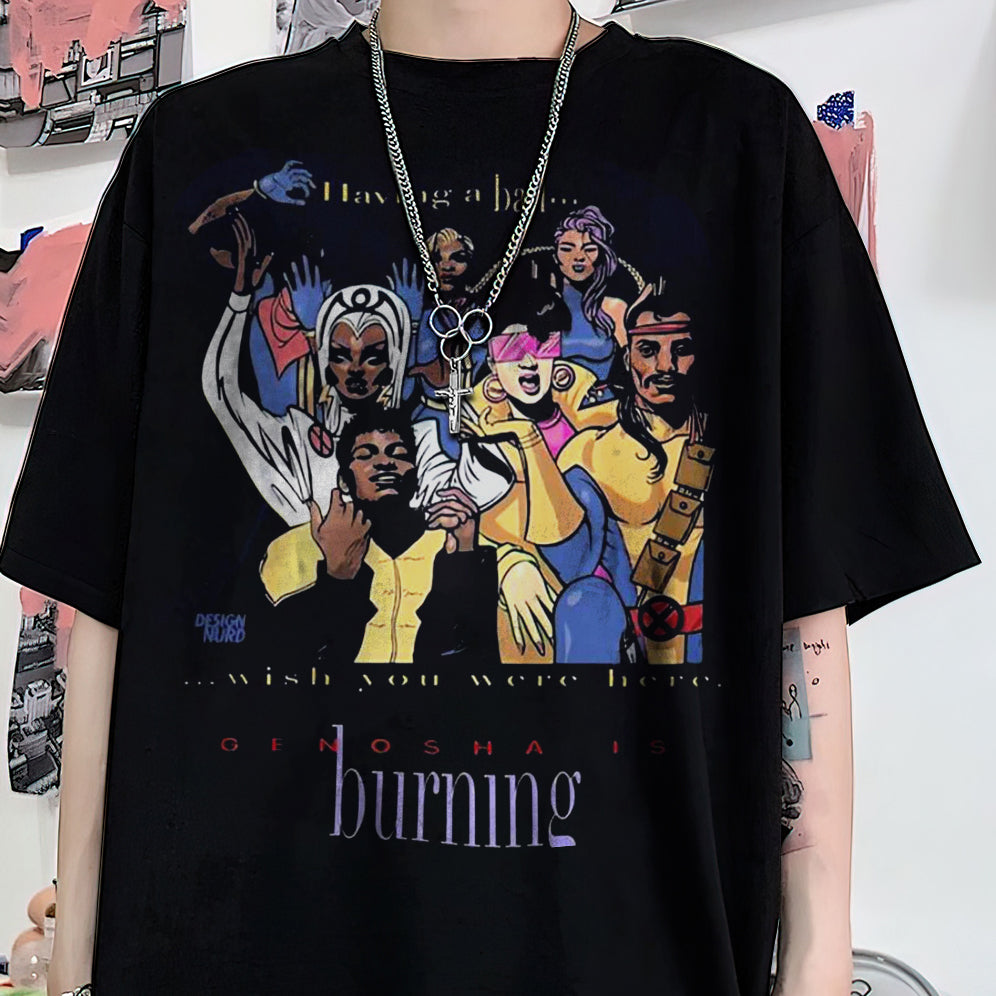 Having A Ball Wish You Were Here Genosha Is Burning Shirt