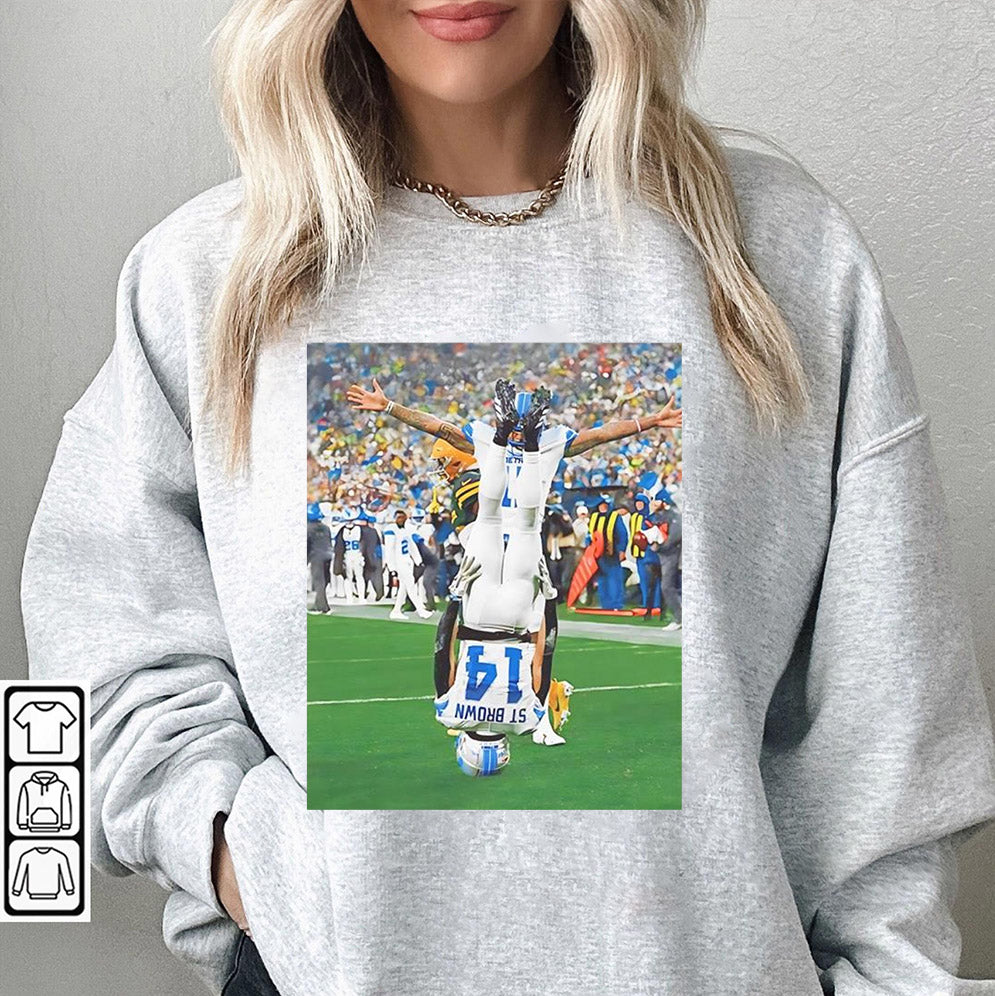 Headstand on the field Amon-Ra St. Brown Detroit Lions shirt, Sweatshirt, Hoodie And Tanktop