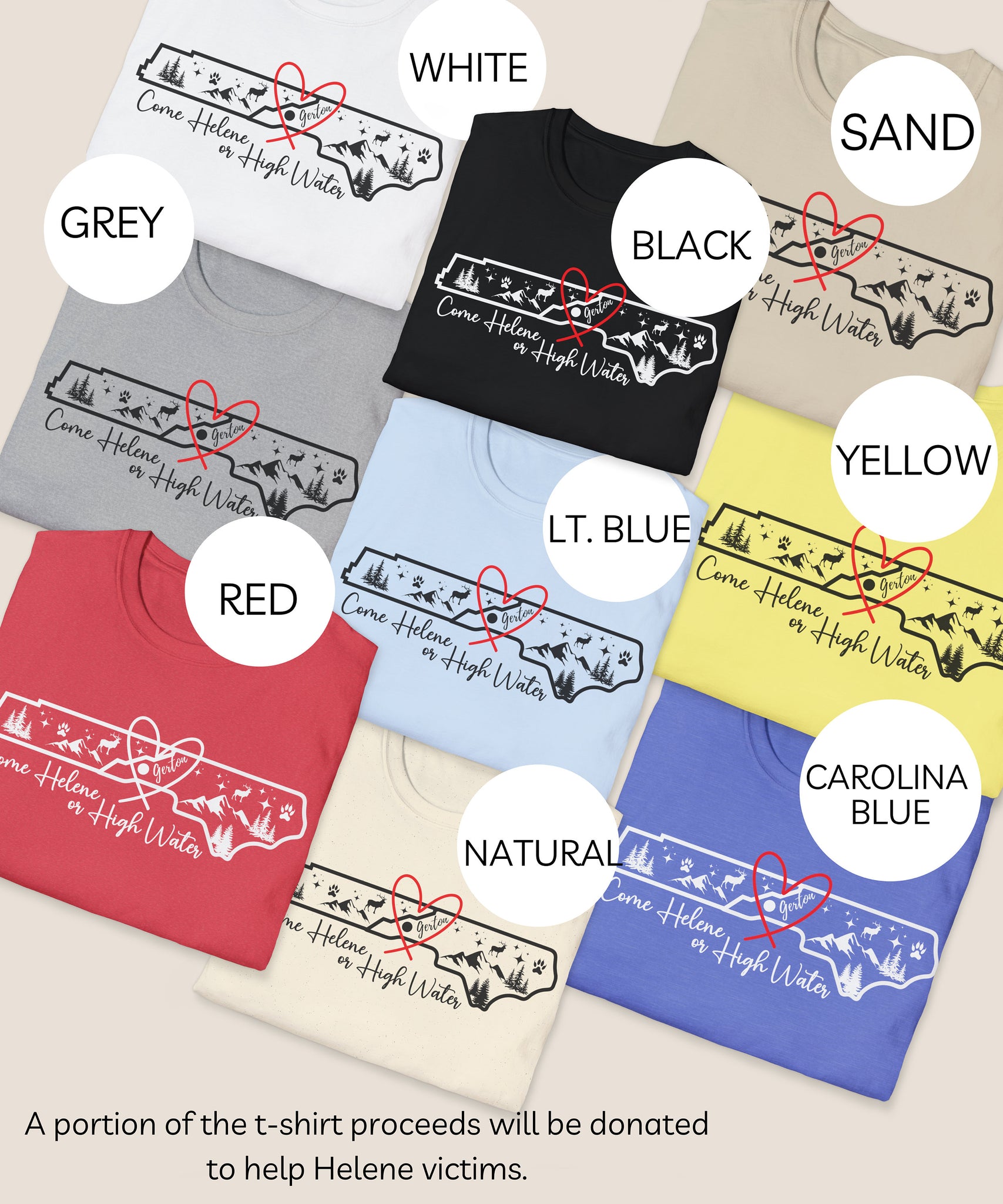 Helene Shirt Custom Town Hurricane Survivor Tee Come Helene or High Water Appalachian Strong Mountains Storm Southeast TN Western NC Storm TMC