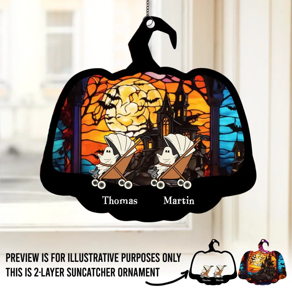 Home Is Where The Haunt Is - Family Personalized Window Hanging Suncatcher - Halloween Gift For Family Members  ORHA2208