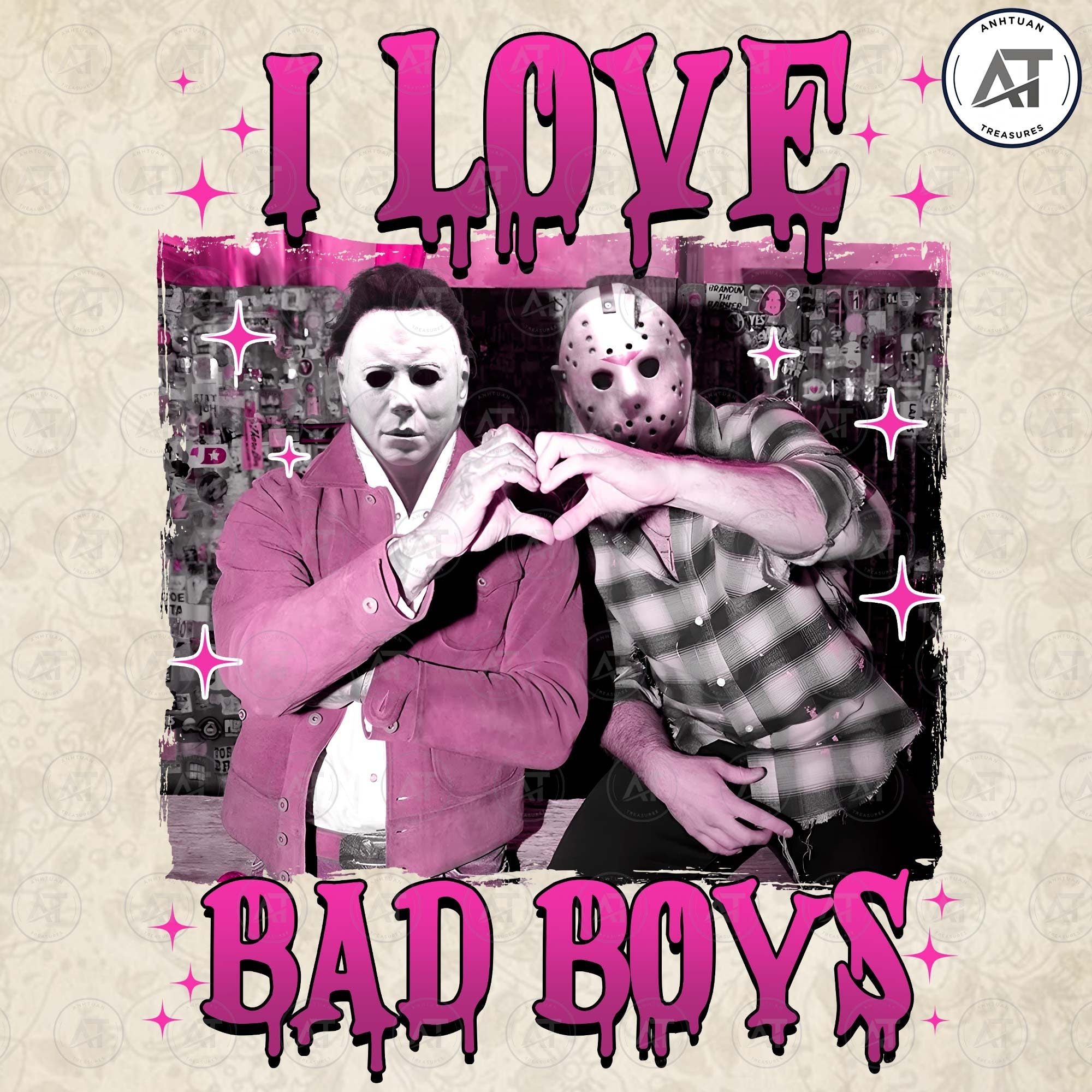 Horror Movie Tshirt, I Love Bad Boys Tshirt, Horror Tshirt, Halloween Horror Tshirt, Halloween Character Friends Shirt HW2607 07