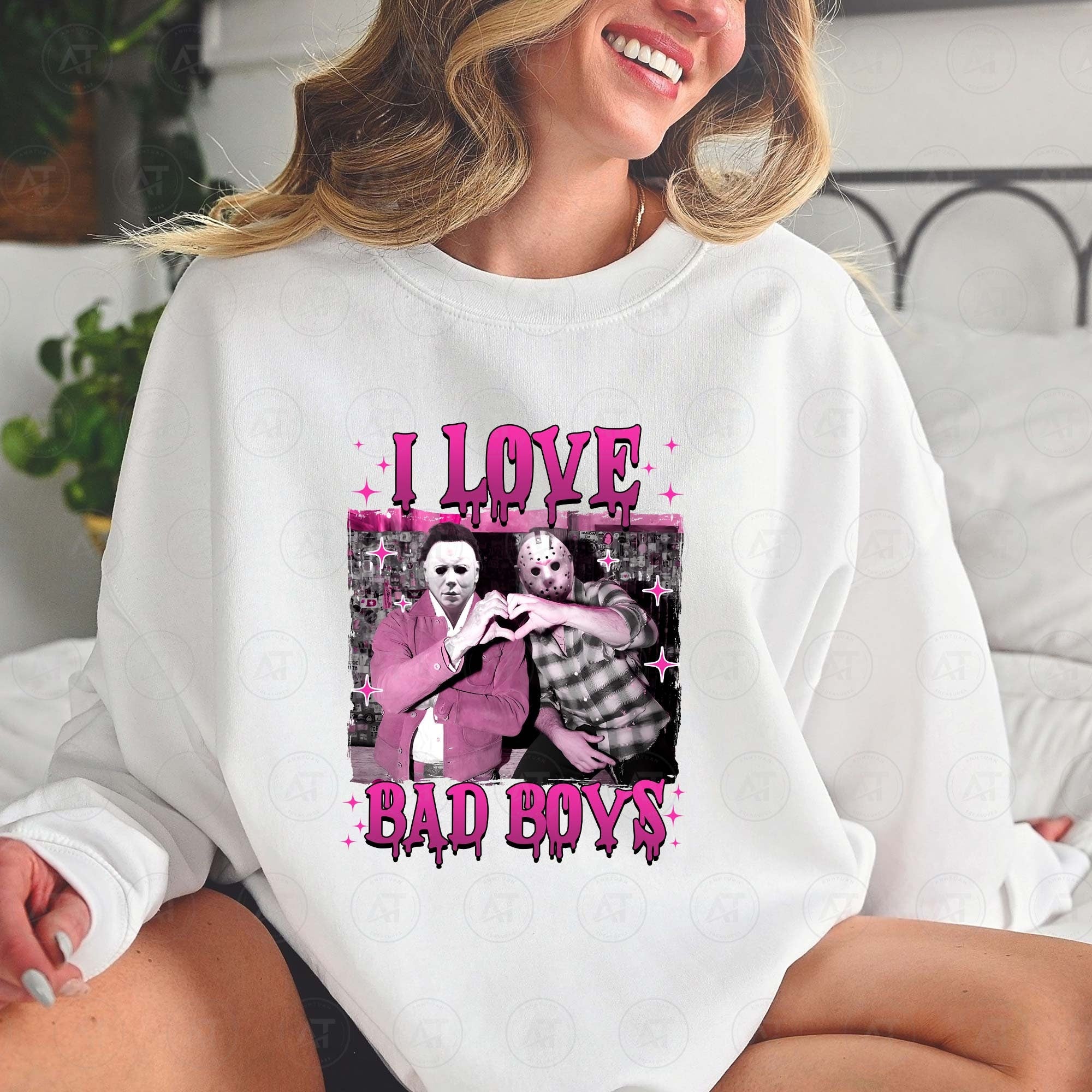 Horror Movie Tshirt, I Love Bad Boys Tshirt, Horror Tshirt, Halloween Horror Tshirt, Halloween Character Friends Shirt HW2607 07