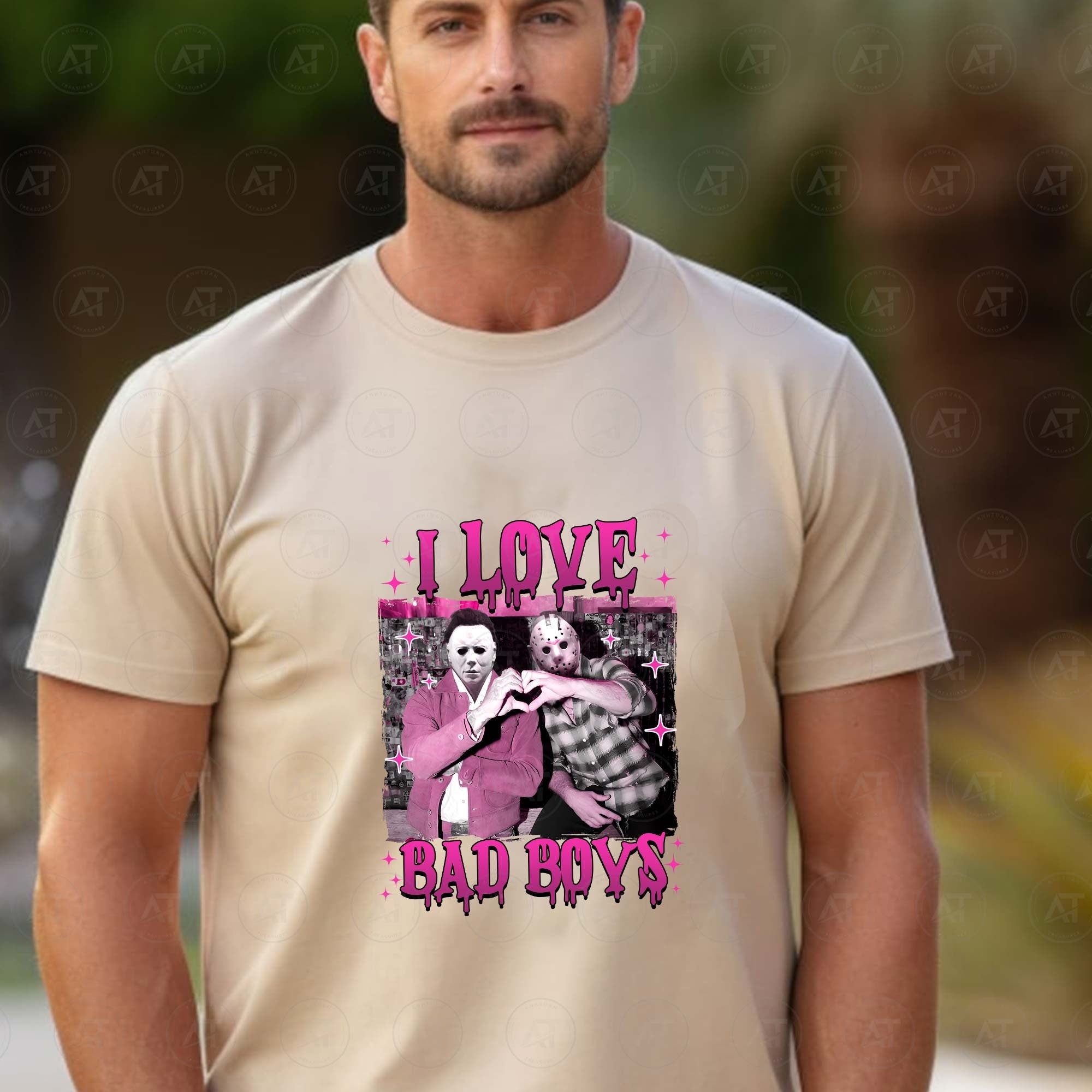 Horror Movie Tshirt, I Love Bad Boys Tshirt, Horror Tshirt, Halloween Horror Tshirt, Halloween Character Friends Shirt HW2607 07
