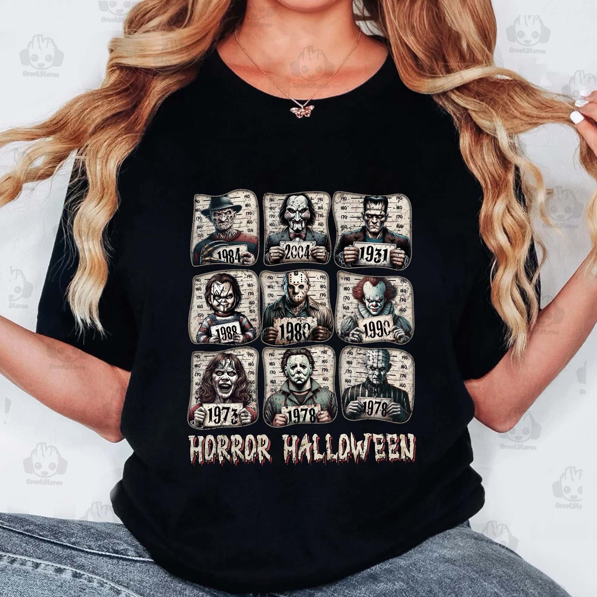 Horror Movie Tshirt, Movie Killer Tshirt, Scary Halloween Tshirt, Horror Friend Tshirt, Halloween Vibes Tshirt, Retro Halloween Tshirt HW2607 09