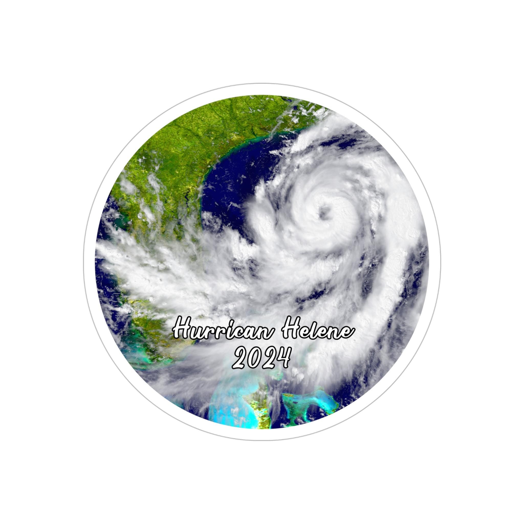 Hurricane Helene Sticker, Aereal View, Florida 2024 Gift, Vinyl Outdoor Sticker, Trip Travel Gift Car Accessories HAOR14