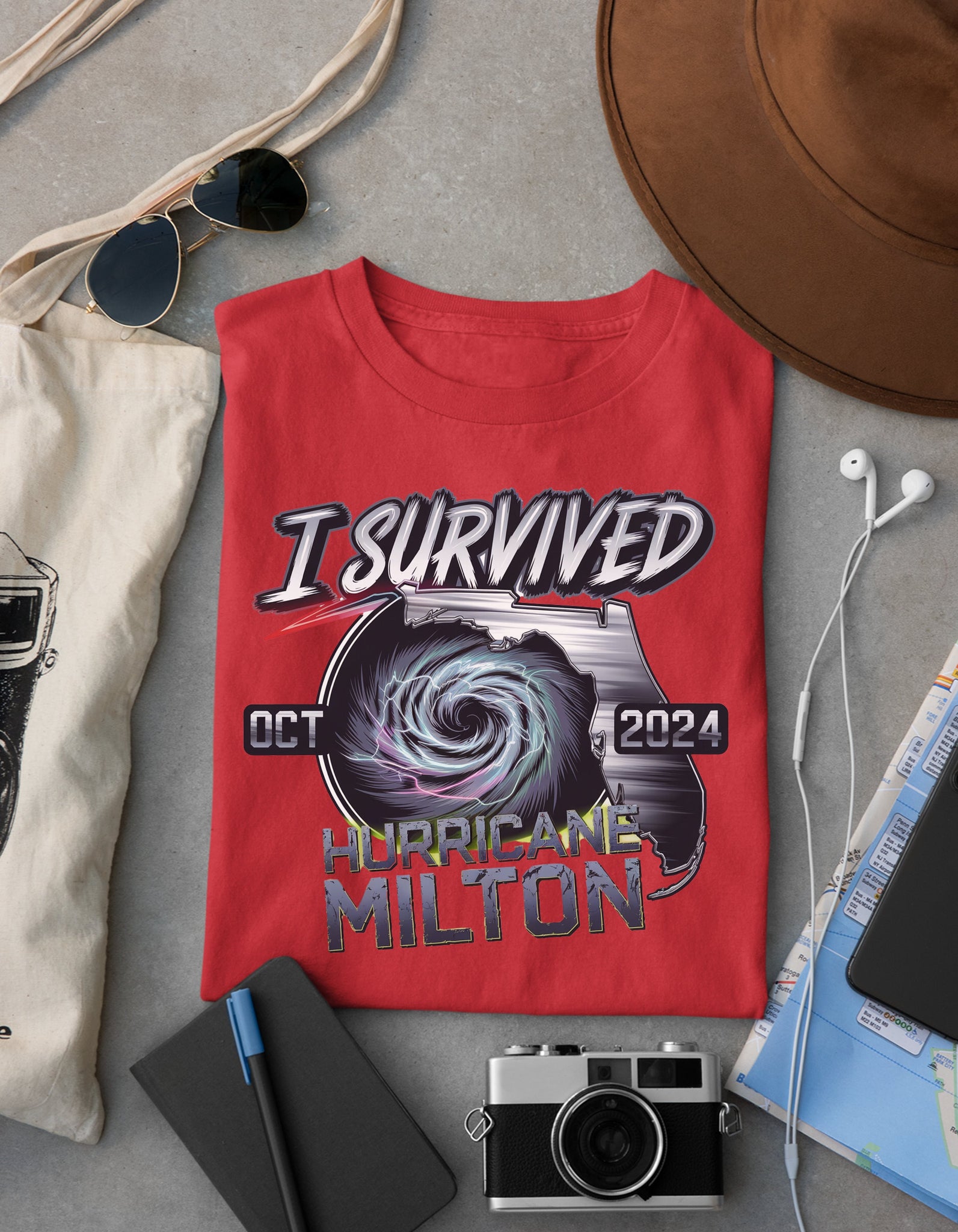 Hurricane Milton Survivor Unisex Shirt, Resilience Tee, I Survived Hurricane Milton 2024, Survivor Gift Shirt, Florida Strong Shirt TMC
