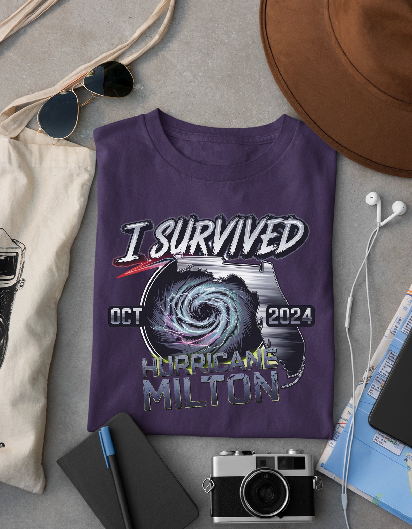 Hurricane Milton Survivor Unisex Shirt, Resilience Tee, I Survived Hurricane Milton 2024, Survivor Gift Shirt, Florida Strong Shirt TMC
