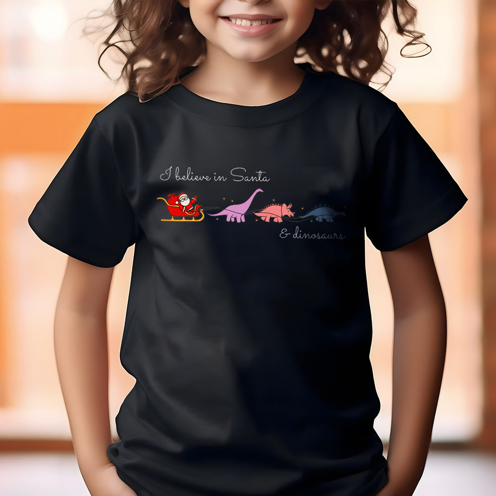 I Believe in Santa and Dinosaurs Png, Christmas Santa Png, Funny Xmas Png, Dinosaur Lover Png, Christmas Vibes, Santa Claus, Dino Reindeers