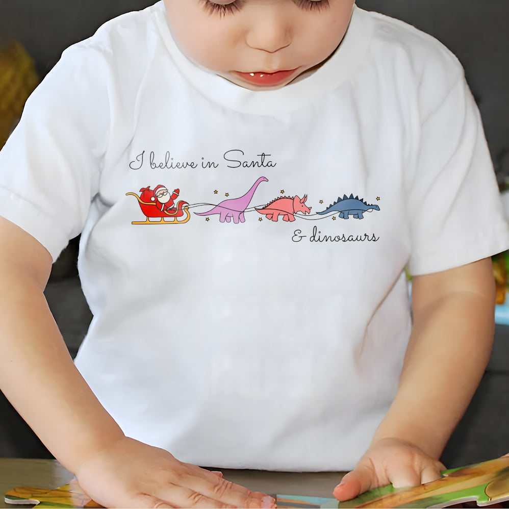 I Believe in Santa and Dinosaurs Png, Christmas Santa Png, Funny Xmas Png, Dinosaur Lover Png, Christmas Vibes, Santa Claus, Dino Reindeers
