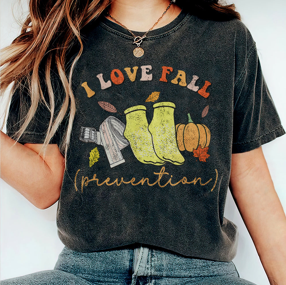 I Love Fall Prevention Shirt, Thanksgiving Nurse Fall Risk DPT SPT Pta Crewneck,OT shirt, Physical Therapy Shirt, Fall Nurse Shirt