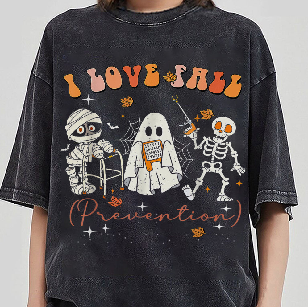 I Love Fall Prevention Shirt, Thanksgiving Nurse Fall Risk DPT SPT Pta Crewneck,OT shirt V1, Physical Therapy Shirt, Fall Nurse Shirt