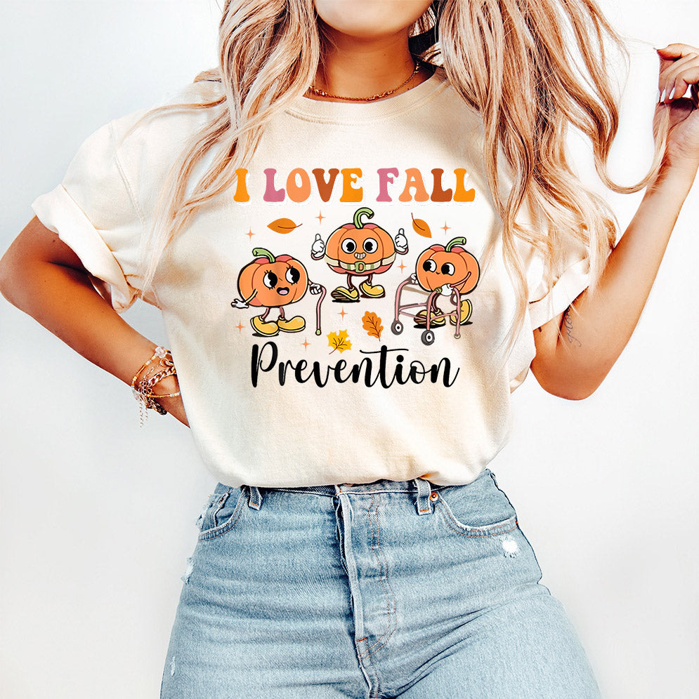 I Love Fall Prevention Shirt, Thanksgiving Nurse Fall Risk DPT SPT Pta Crewneck,OT shirt V10, Physical Therapy Shirt, Fall Nurse Shirt