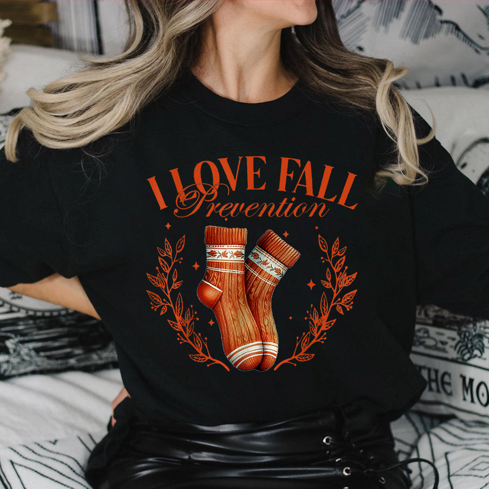 I Love Fall Prevention Shirt, Thanksgiving Nurse Fall Risk DPT SPT Pta Crewneck,OT shirt V11, Physical Therapy Shirt, Fall Nurse Shirt