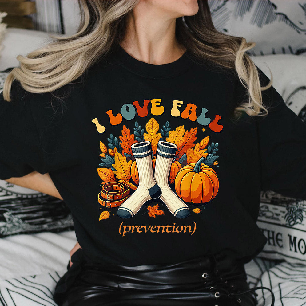 I Love Fall Prevention Shirt, Thanksgiving Nurse Fall Risk DPT SPT Pta Crewneck,OT shirt V12, Physical Therapy Shirt, Fall Nurse Shirt