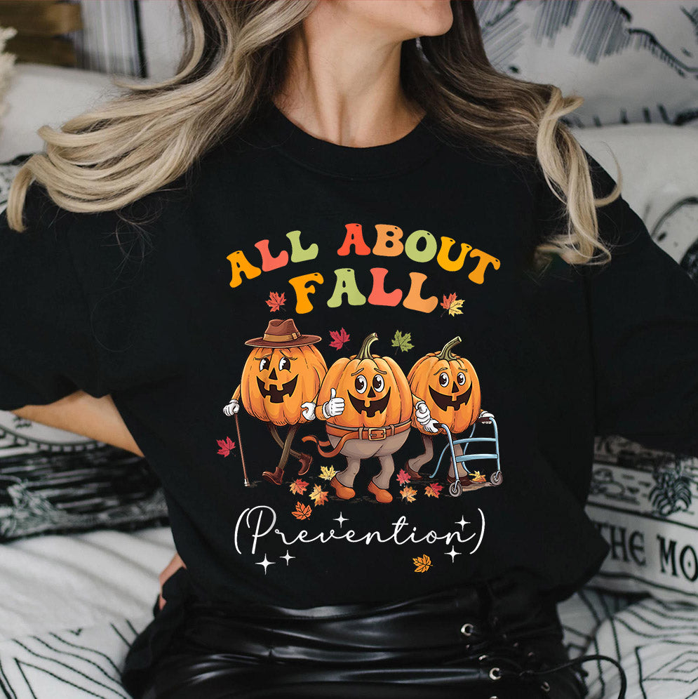 I Love Fall Prevention Shirt, Thanksgiving Nurse Fall Risk DPT SPT Pta Crewneck,OT shirt V17, Physical Therapy Shirt, Fall Nurse Shirt