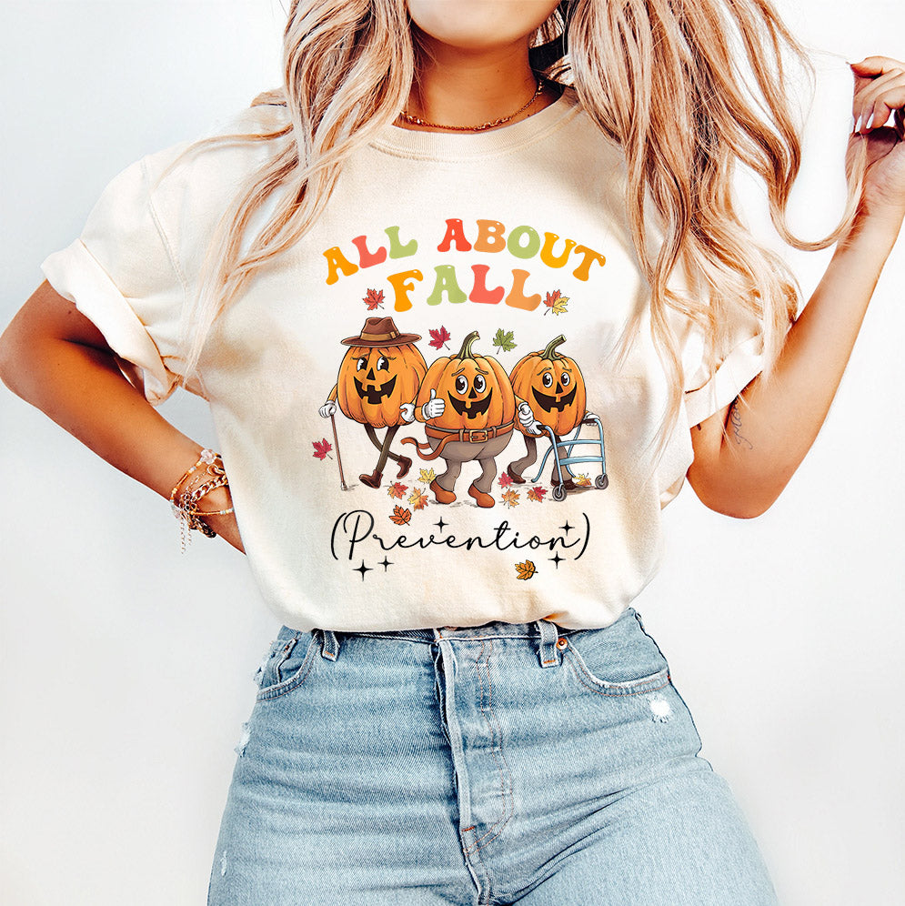 I Love Fall Prevention Shirt, Thanksgiving Nurse Fall Risk DPT SPT Pta Crewneck,OT shirt V17, Physical Therapy Shirt, Fall Nurse Shirt