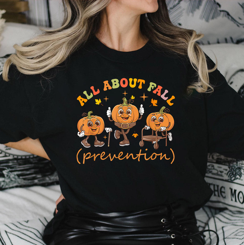 I Love Fall Prevention Shirt, Thanksgiving Nurse Fall Risk DPT SPT Pta Crewneck,OT shirt V18, Physical Therapy Shirt, Fall Nurse Shirt