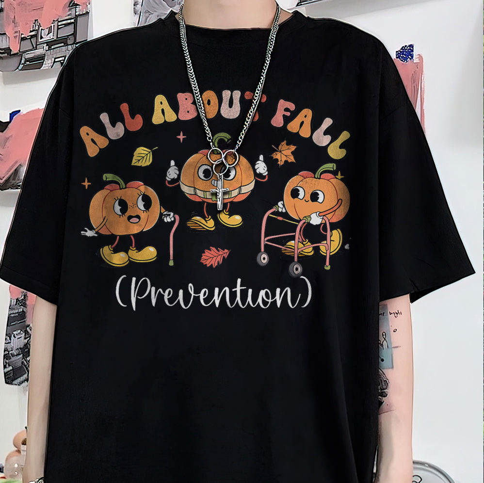 I Love Fall Prevention Shirt, Thanksgiving Nurse Fall Risk DPT SPT Pta Crewneck,OT shirt V2, Physical Therapy Shirt, Fall Nurse Shirt