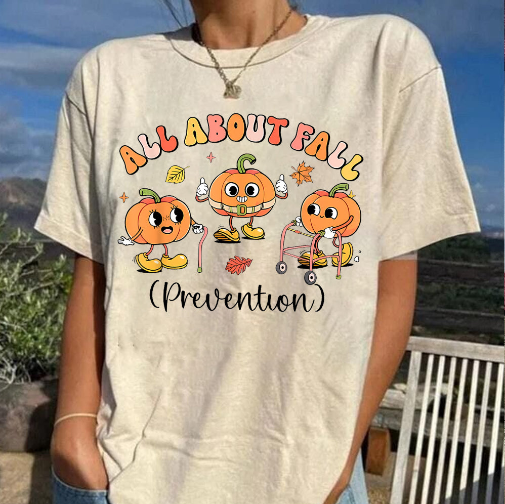 I Love Fall Prevention Shirt, Thanksgiving Nurse Fall Risk DPT SPT Pta Crewneck,OT shirt V2, Physical Therapy Shirt, Fall Nurse Shirt