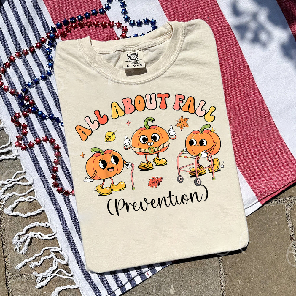 I Love Fall Prevention Shirt, Thanksgiving Nurse Fall Risk DPT SPT Pta Crewneck,OT shirt V2, Physical Therapy Shirt, Fall Nurse Shirt