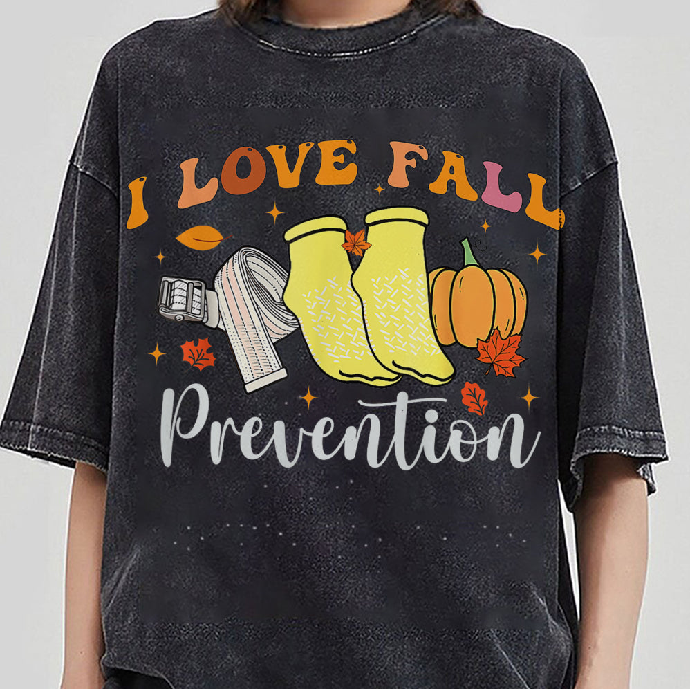I Love Fall Prevention Shirt, Thanksgiving Nurse Fall Risk DPT SPT Pta Crewneck,OT shirt V3, Physical Therapy Shirt, Fall Nurse Shirt