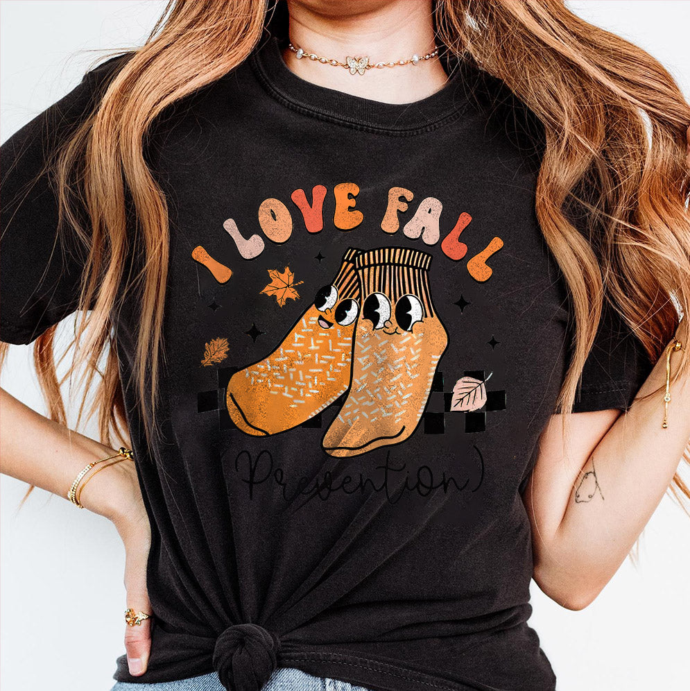 I Love Fall Prevention Shirt, Thanksgiving Nurse Fall Risk DPT SPT Pta Crewneck,OT shirt V7, Physical Therapy Shirt, Fall Nurse Shirt