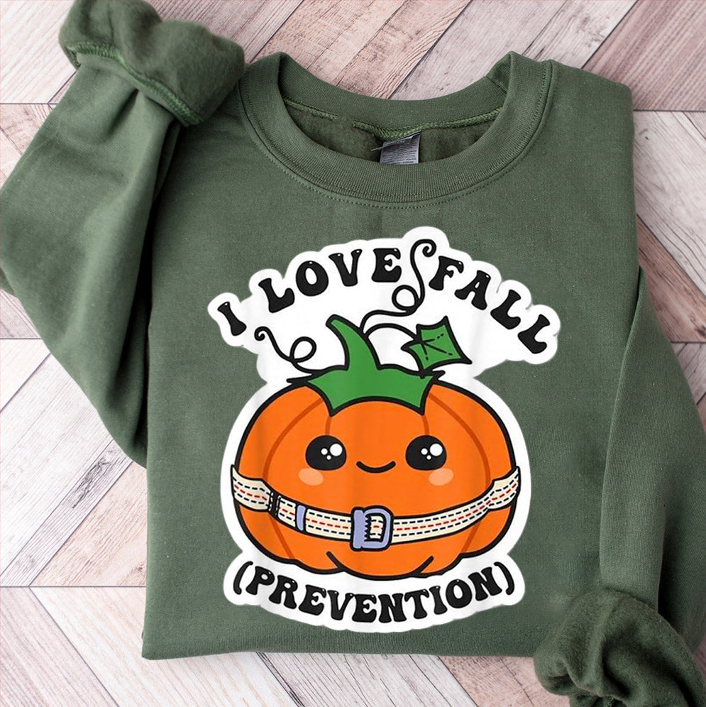 I Love Fall Prevention Shirt, Thanksgiving Nurse Fall Risk DPT SPT Pta Crewneck,OT shirt V9, Physical Therapy Shirt, Fall Nurse Shirt1