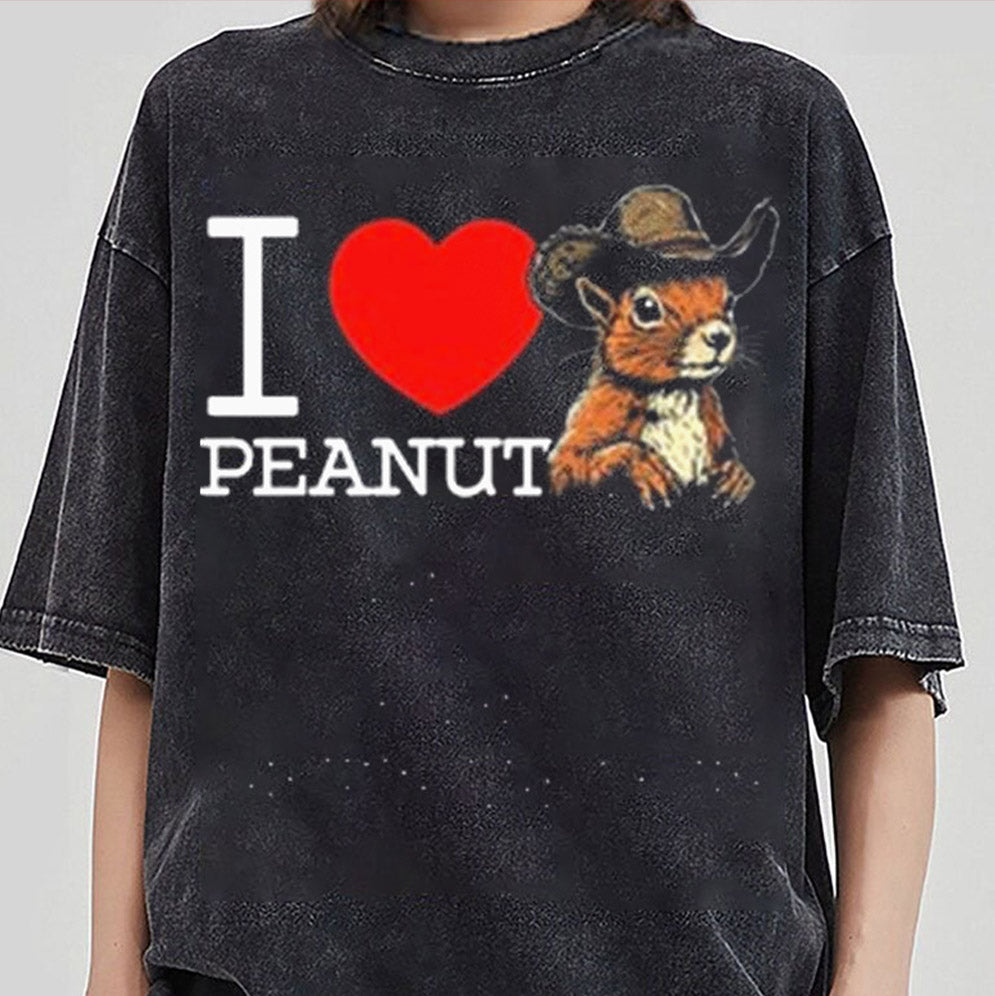 I Love Peanut 2024 Shirt, Peanut Squirrel, Squirrel Lover Tshirt, Peanut the Squirrel, Peanut Justice, Funny Squirrel Shirt, Animal Lovers
