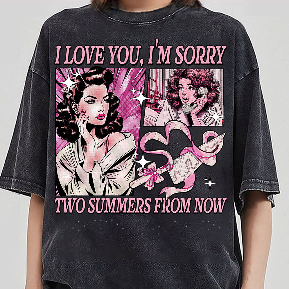 I Love You, I'm Sorry Shirt, Retro Vintage Girl Aesthetic, Music Lover Song Lyric
