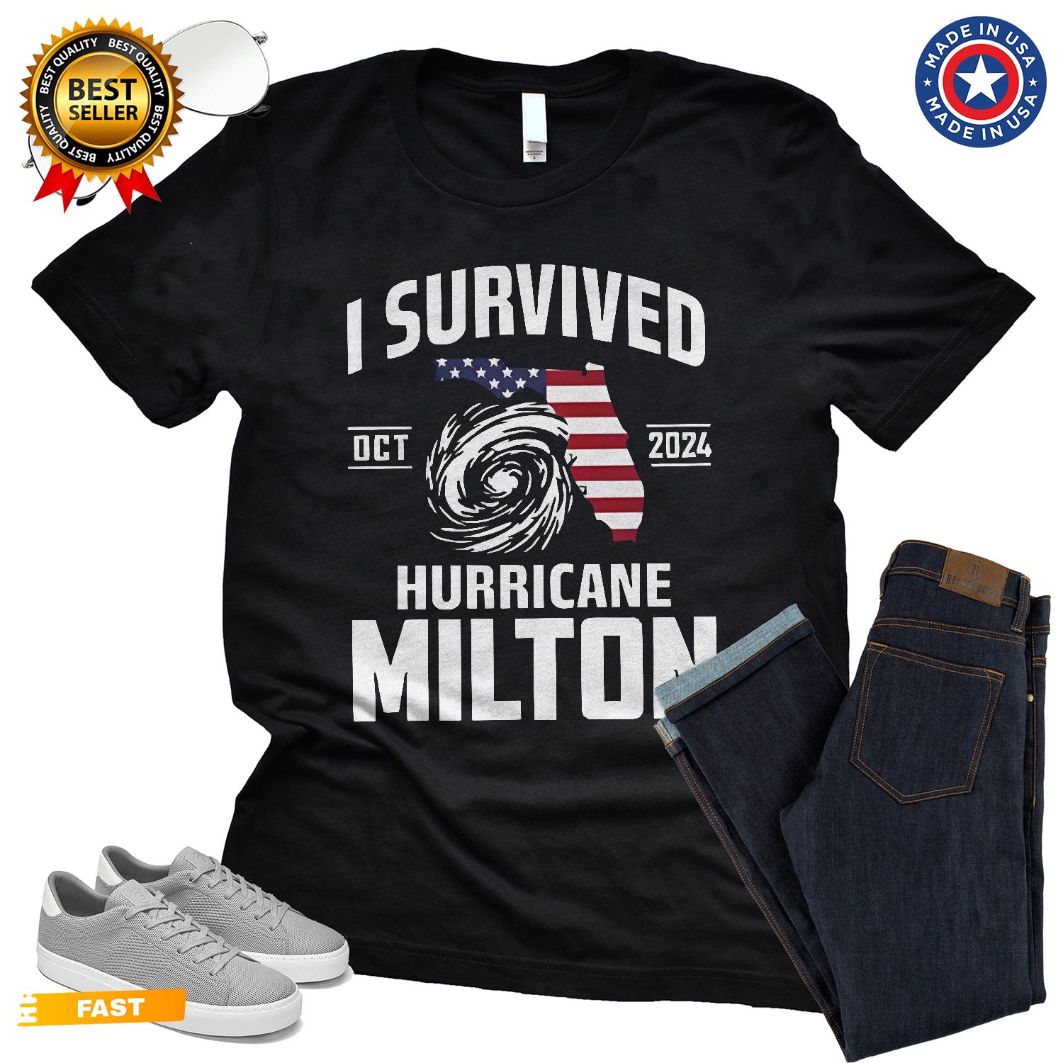 I Survived Hurricane Milton 2024, Hurricane Milton Survivor Unisex Shirt, Resilience Tee, , Survivor Gift Shirt, Florida Strong Shirt TMC