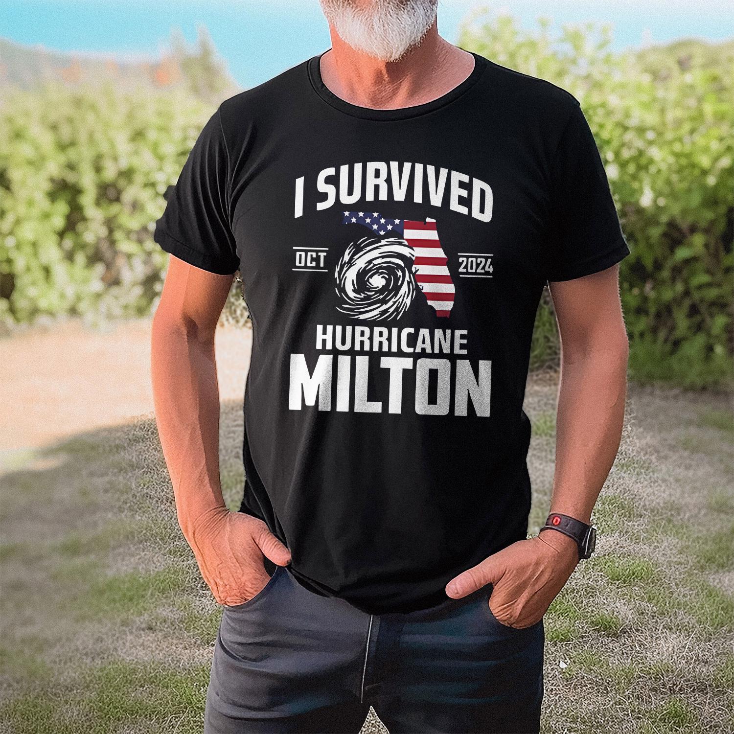 I Survived Hurricane Milton 2024, Hurricane Milton Survivor Unisex Shirt, Resilience Tee, , Survivor Gift Shirt, Florida Strong Shirt TMC