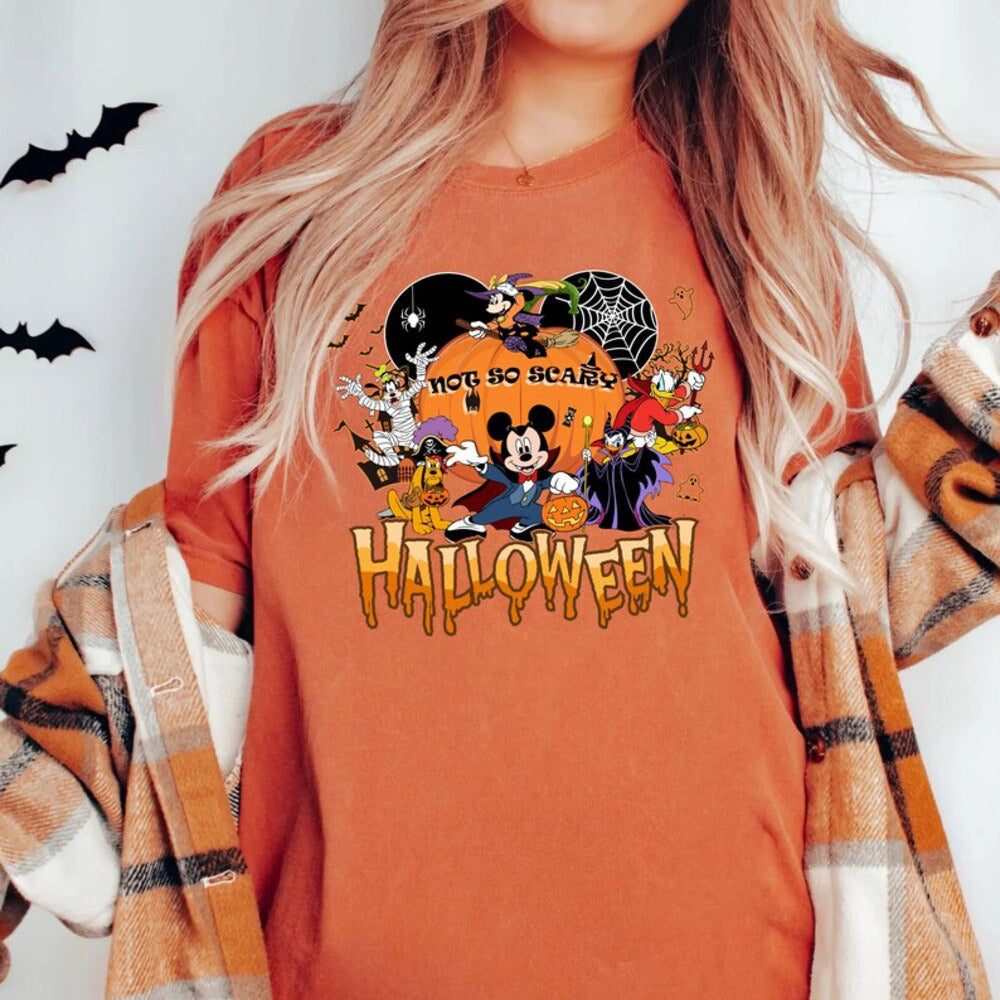 Mickeys Not So Scary Halloween Shirt, Disney Halloween 2024 Shirt, Disney Halloween Skeleton Shirt, Halloween Matching Shirt HL23