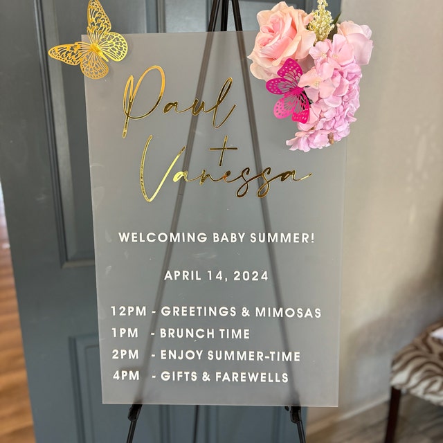 Frosted Acrylic Wedding Welcome Sign, Personalized Acrylic Sign, Acrylic Wedding Sign, 3D Welcome Sign, Custom Wedding Sign printlight