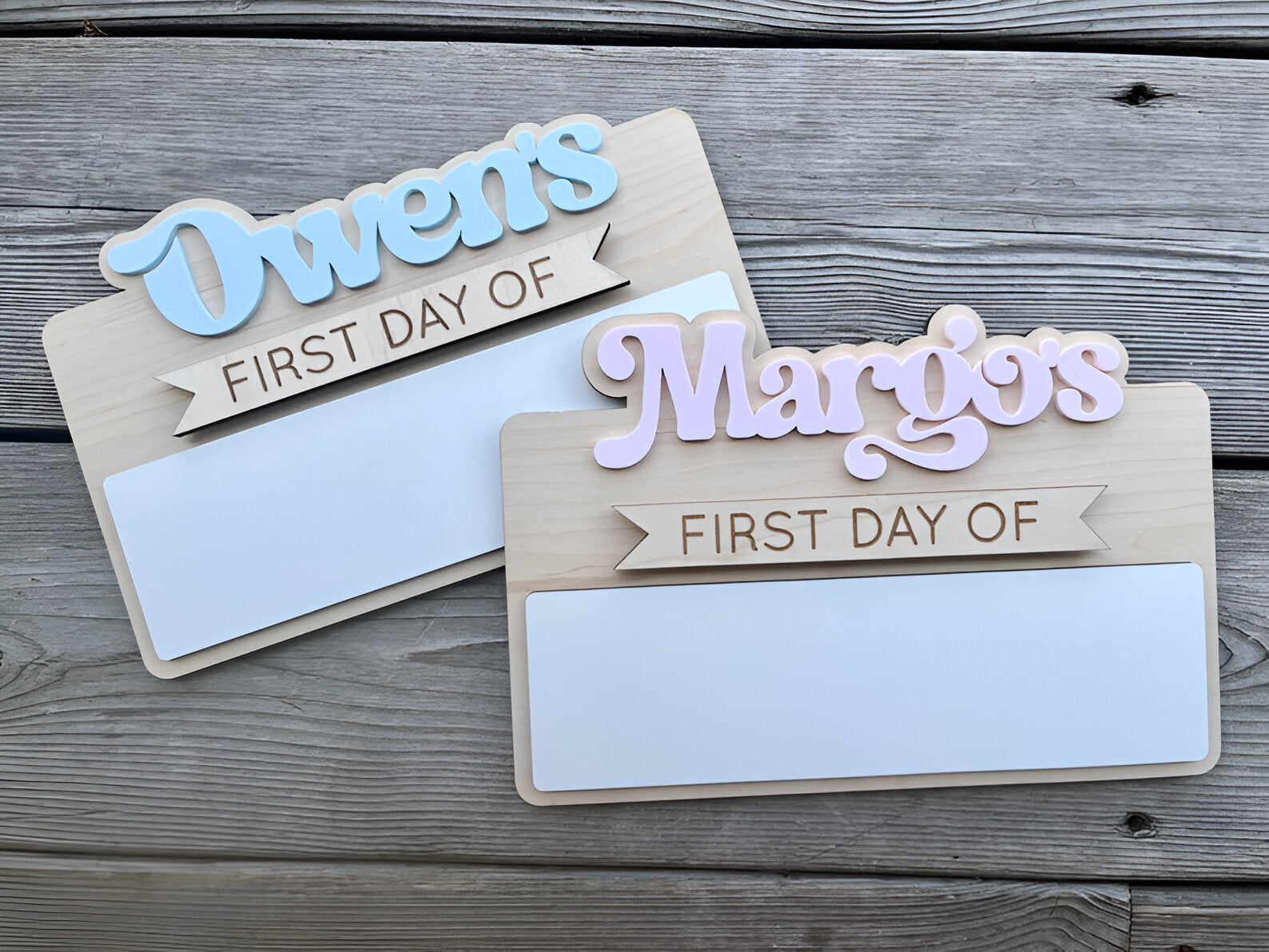 Personalized First and Last Day of School Sign, Reusable First Day Sign, Preschool Kindergarten First Day Photo Prop, Back to School Sign Scsign