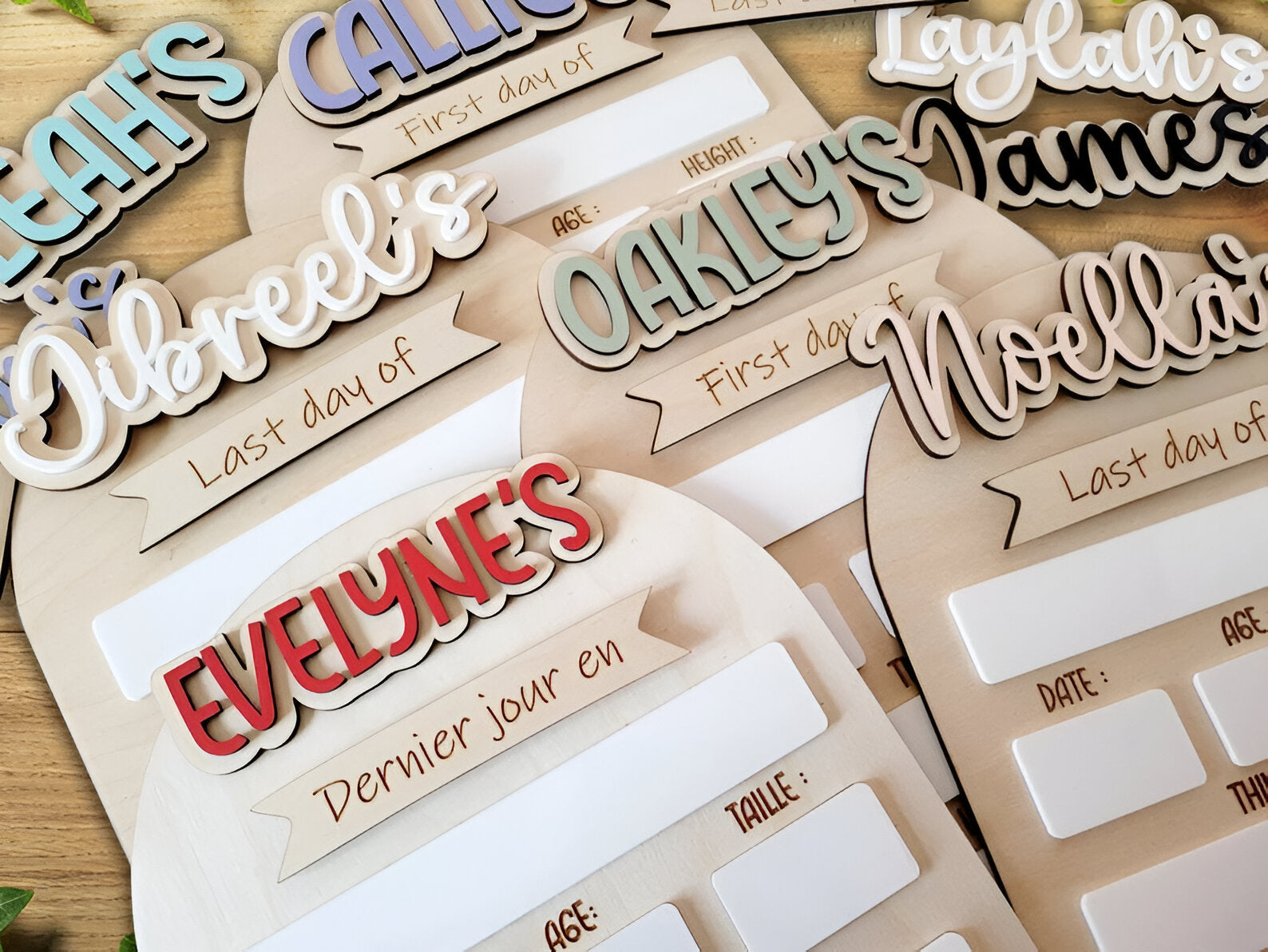 Customized First And Last Day School Sign, First Day of School Wooden Sign, Back to School Sign, Gift for Kids, School Board Wood Sign Scsign1