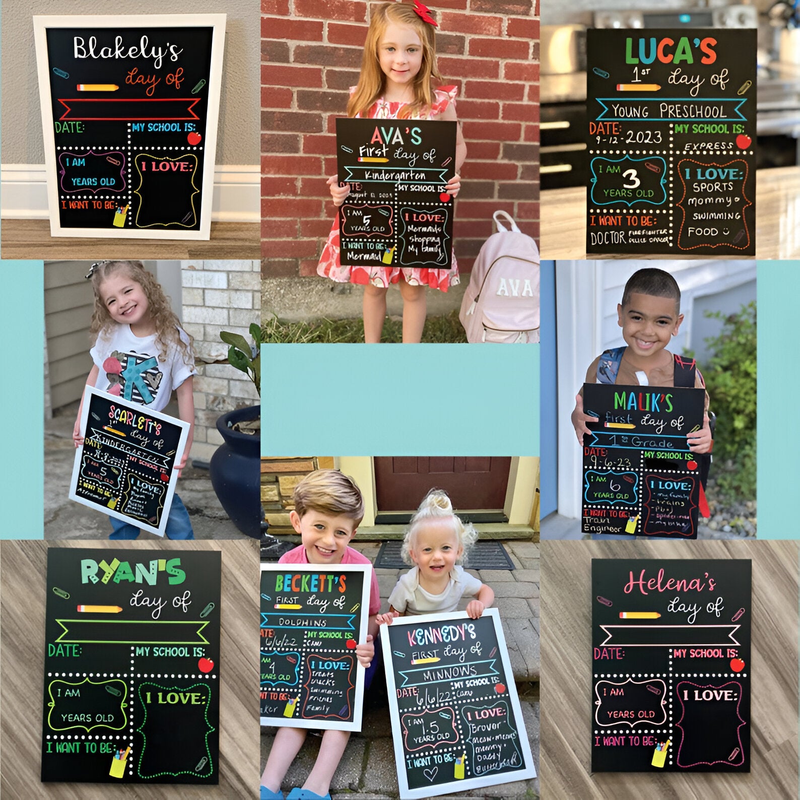 First Day of School Sign reusable, Back to School Chalkboard Sign, Milestone Chalkboard, 1st day of school sign, Last day of school sign scsign1