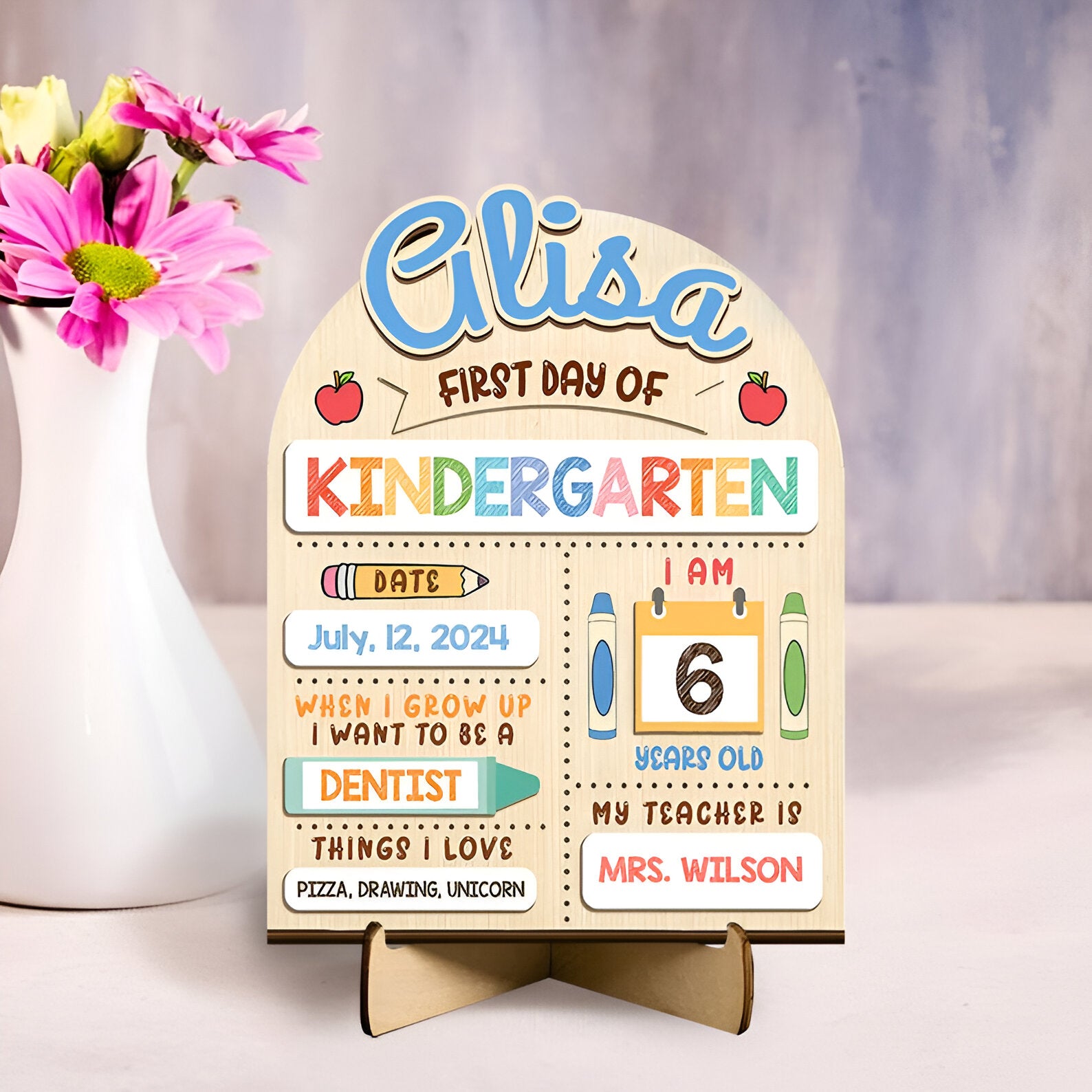 Customized First And Last Day School Sign, Back to School Sign, Kindergarten First Day of School Sign, First and Last Day School Sign Scsign