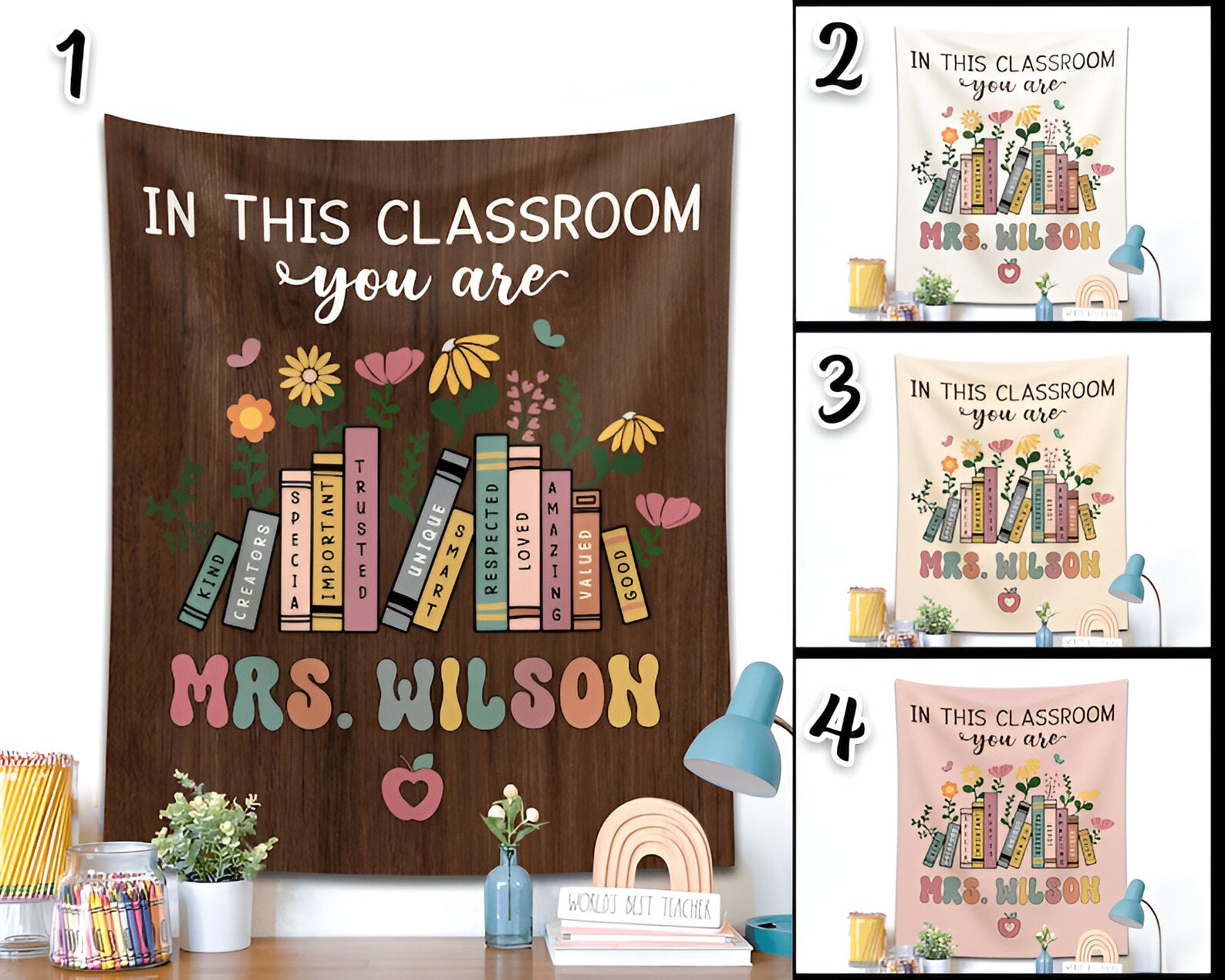 Teacher Back To School Tapestry, Classroom Decor, Custom In This Classroom Banner, First Day Of School Banner, Classroom Gift For Teacher tapes