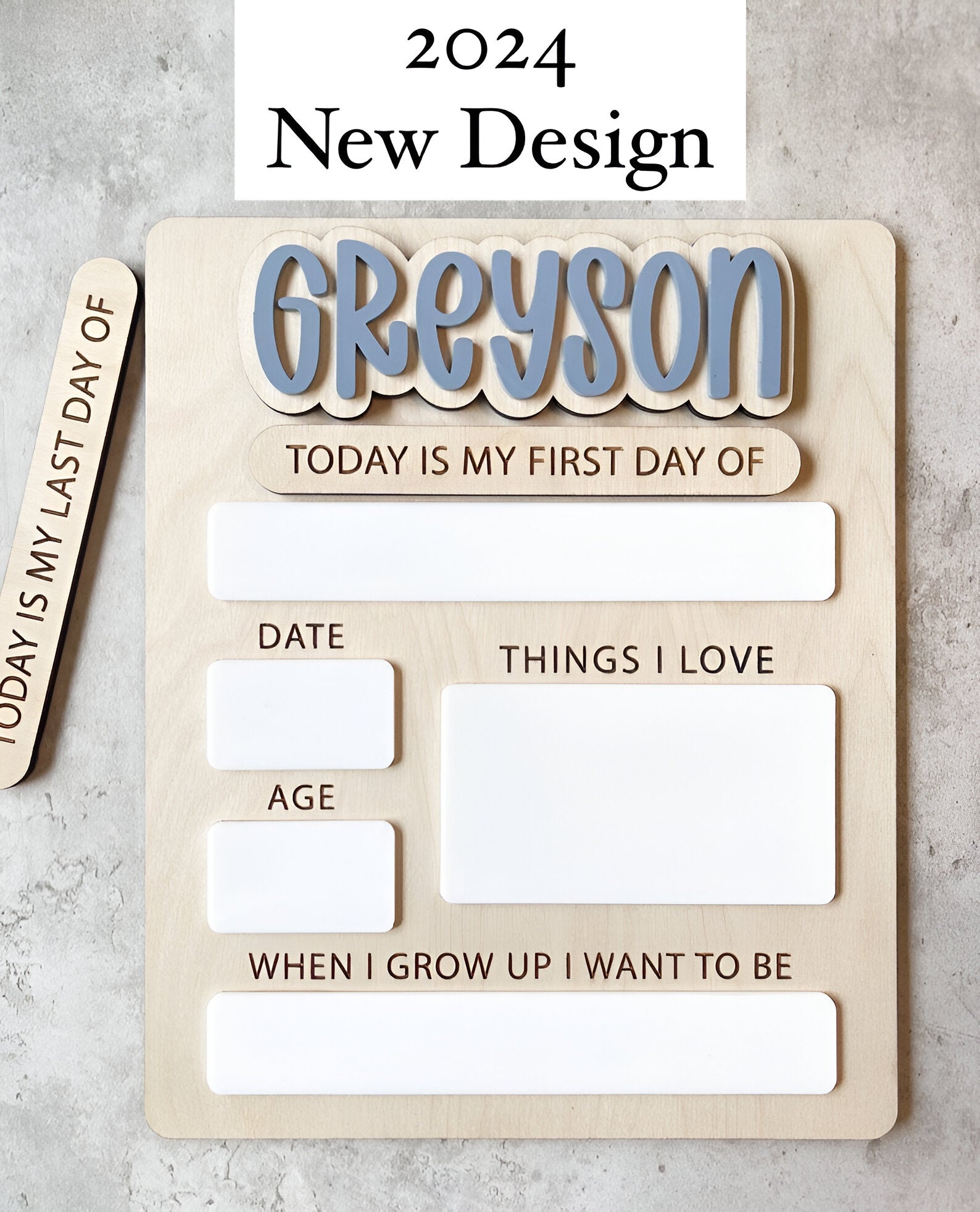 Personalized Back to School Sign  First Day of School Sign  Reusable Back to School Sign  Dry Erase First Day of School Sign scsign1