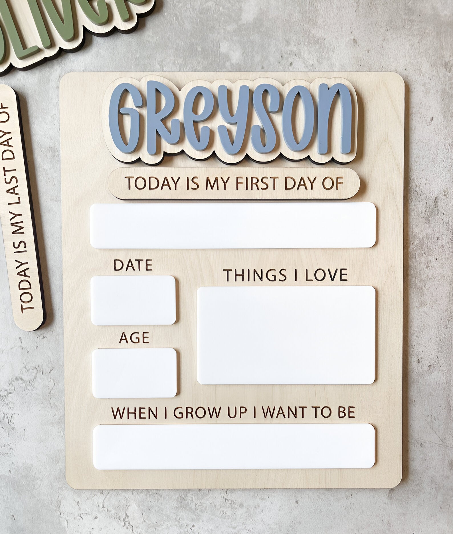 Personalized Back to School Sign  First Day of School Sign  Reusable Back to School Sign  Dry Erase First Day of School Sign scsign1