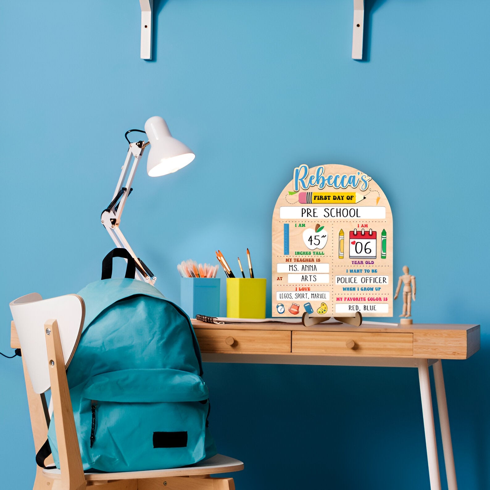 First & Last Day of School Interchangeable Sign, Custom First Day At School Sign, Personalized Wooden, Gift for Student, Gifts Son, Daughter scsign1