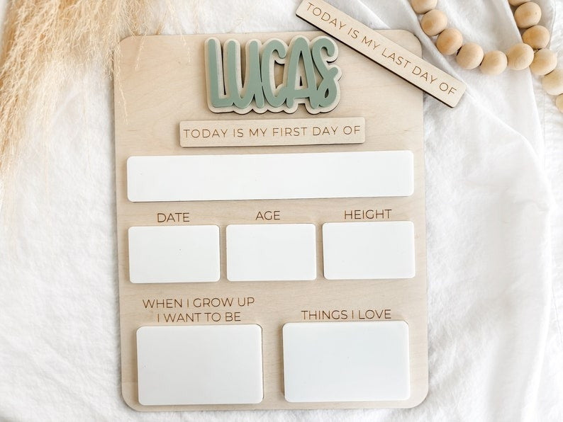 First Day of School Sign, First Day of School Board, Back to School Sign, Last Day of School Sign, Back to School Photo Prop SS0208 03