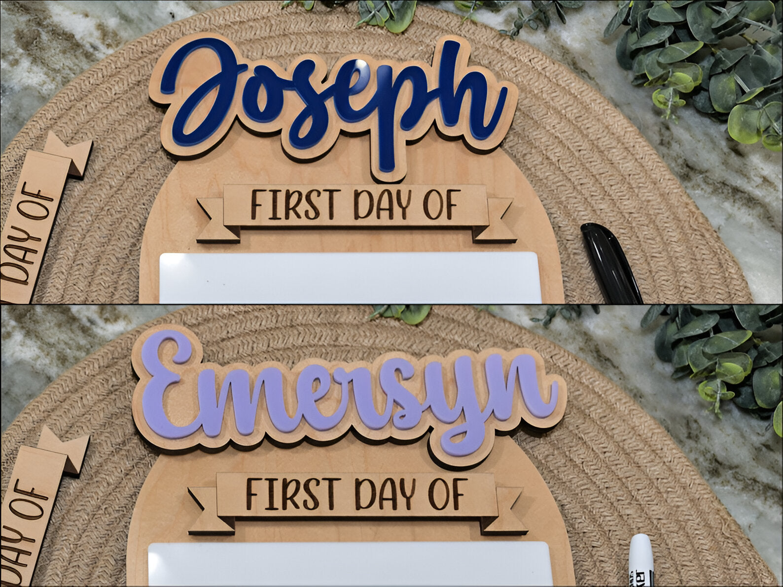First and Last Day of School Interchangeable Wood Sign Personalized Home School Kids Education Great Gift Reusable School Sign Height scsign1