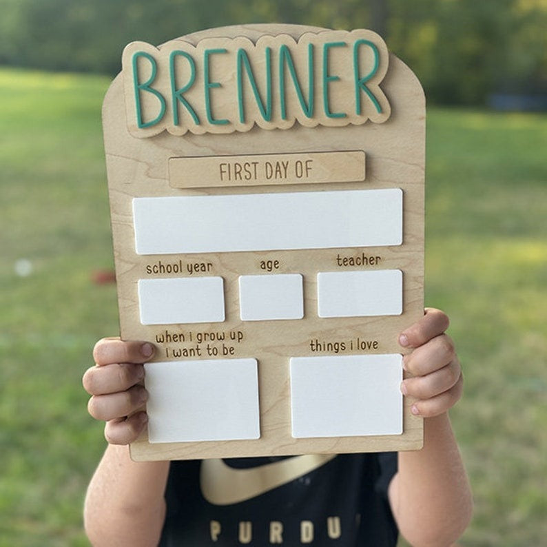 Personalized Back to School Sign, Back to School Board, Custom First & Last Day of School Interchangeable Sign, First and Last Day Sign SS0208 01